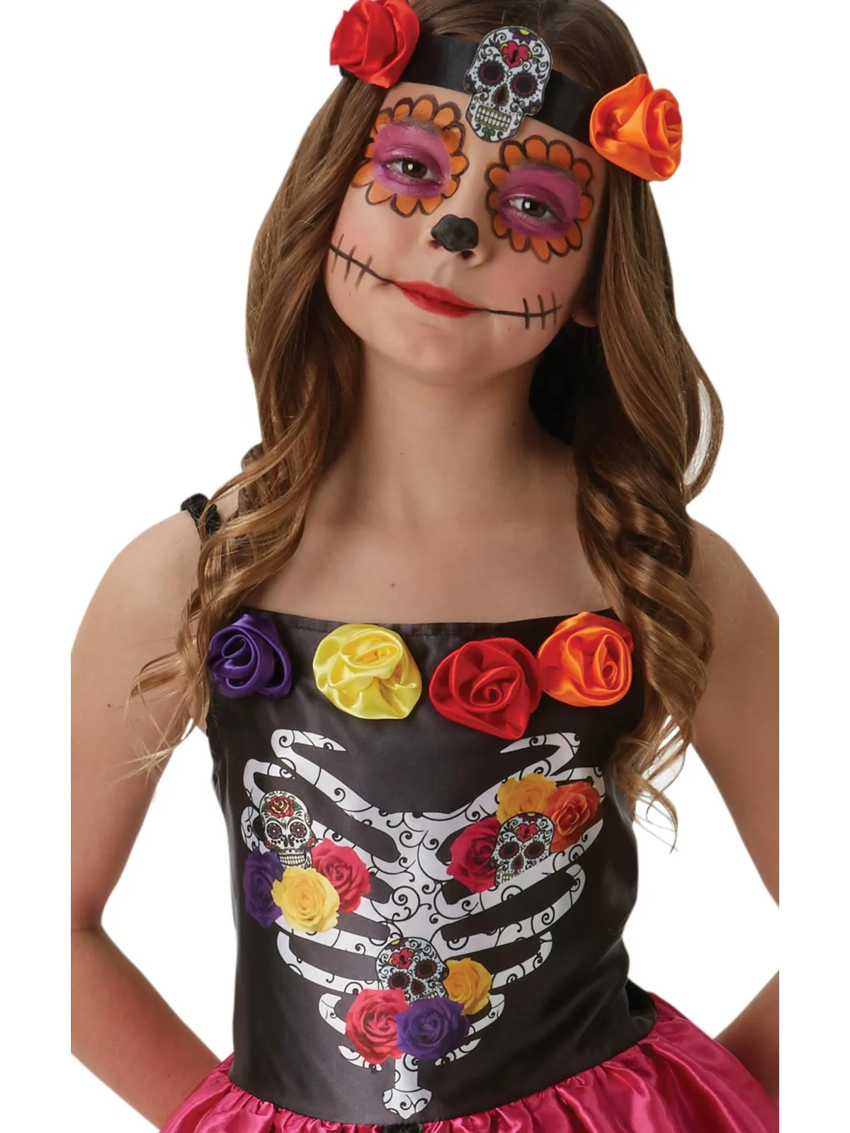 SUGAR SKULL DAY OF THE DEAD COSTUME, CHILD