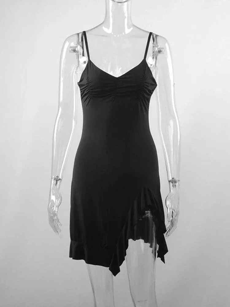 Summer Sexy Mini Dress: Sleeveless Bodycon Split Dress for Women - Club & Party Style A-LINE