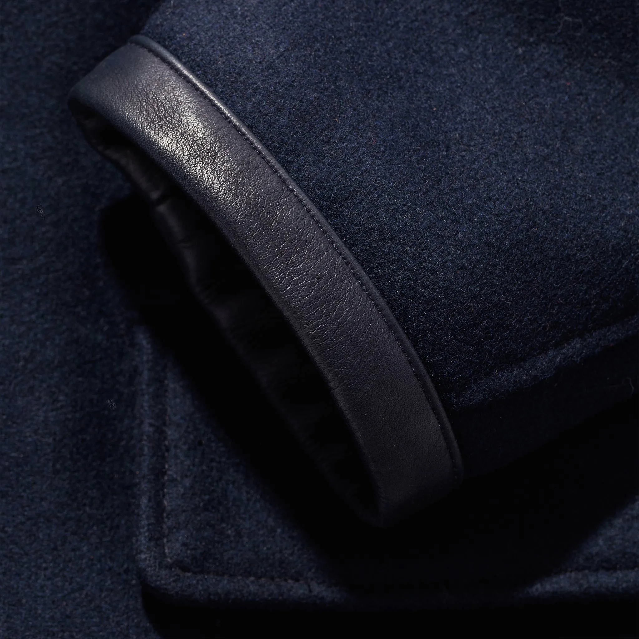 The Mendocino Peacoat in Navy Melton Wool