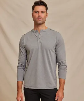 The Voyager - Performance LS Henley - Light Grey Heather