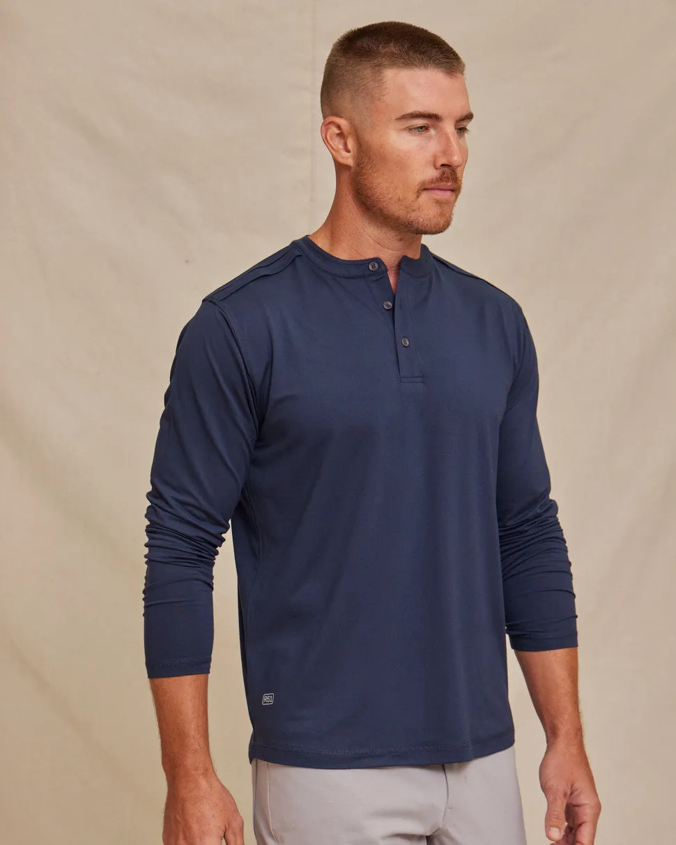 The Voyager - Performance LS Henley - Navy