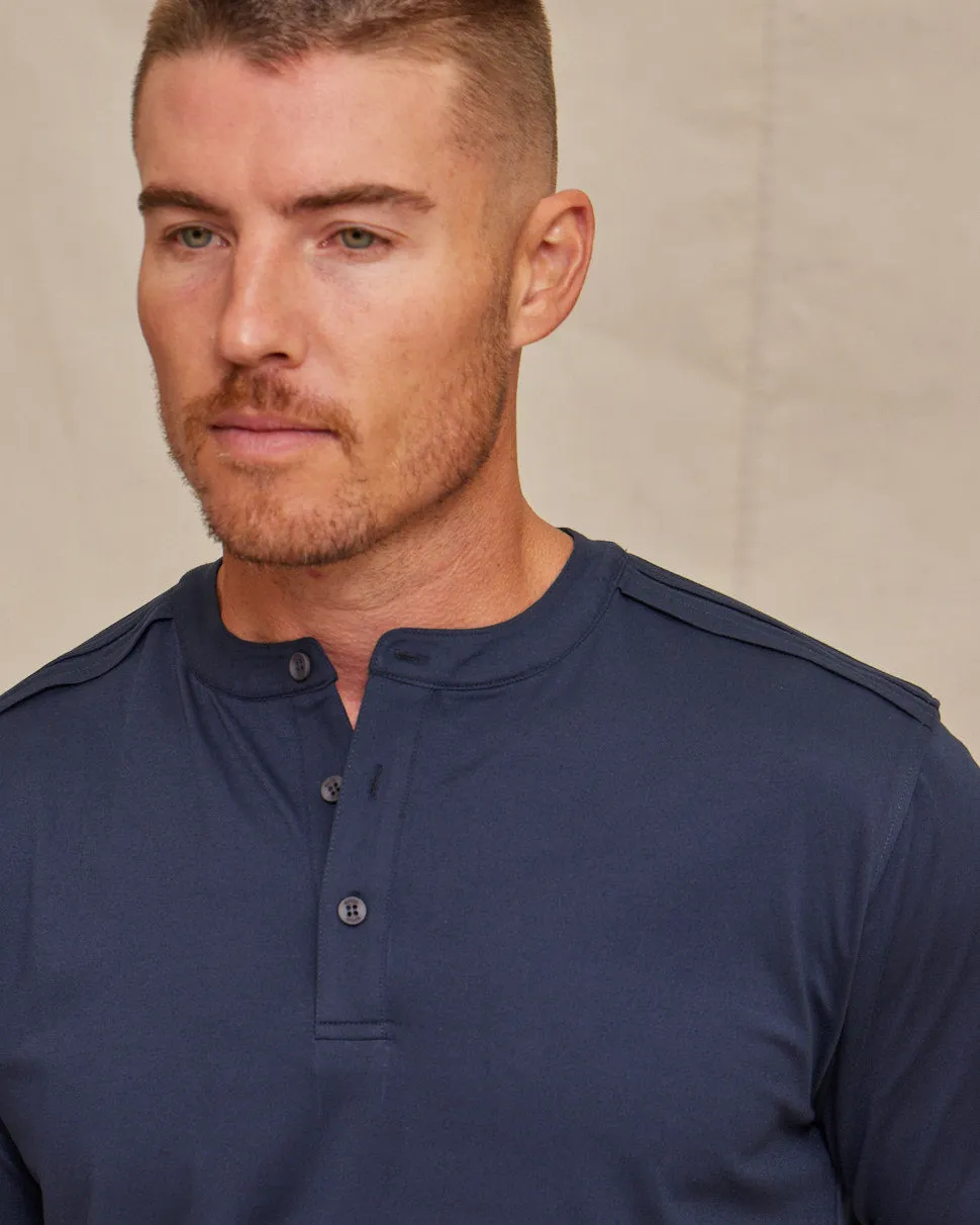 The Voyager - Performance LS Henley - Navy