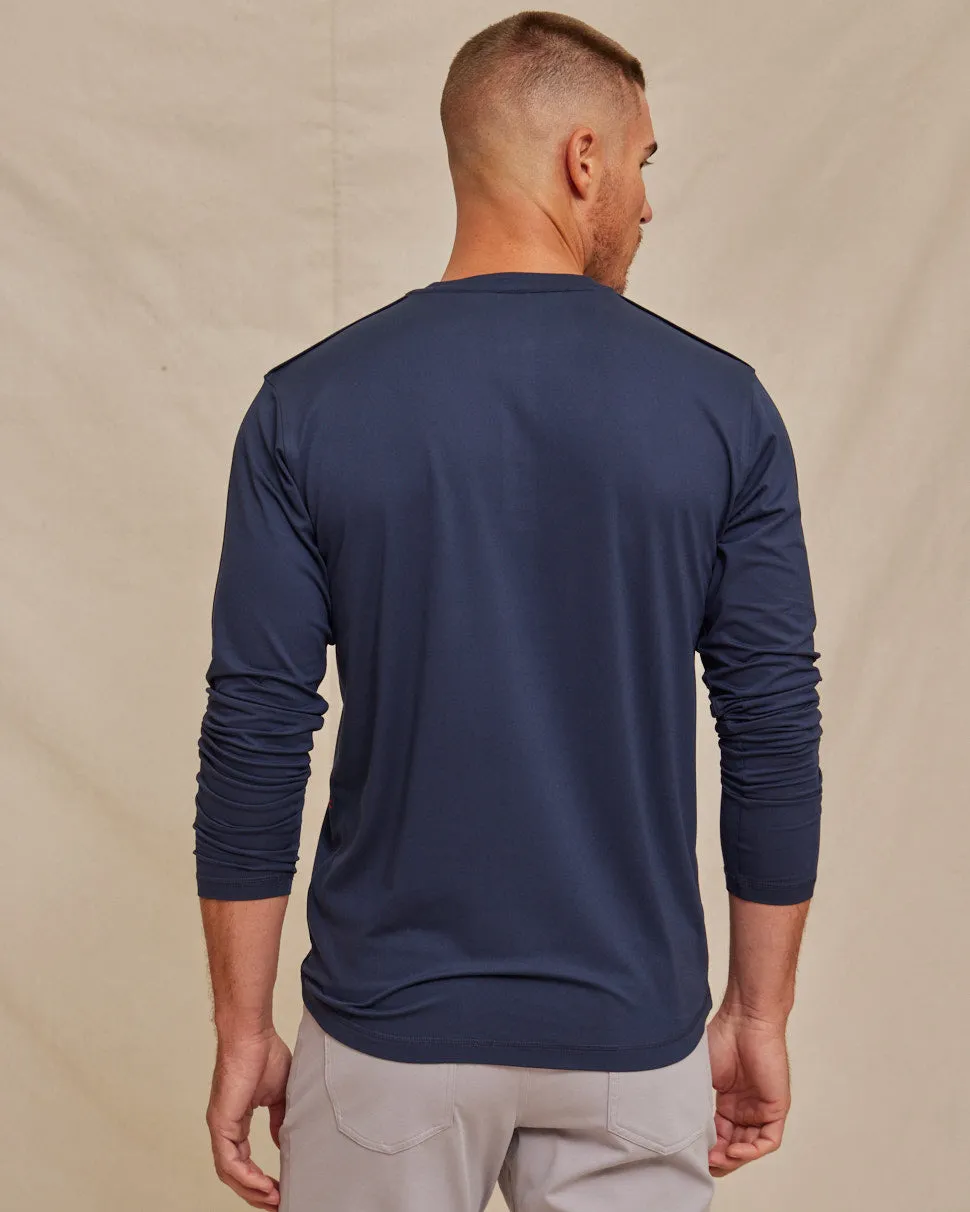 The Voyager - Performance LS Henley - Navy