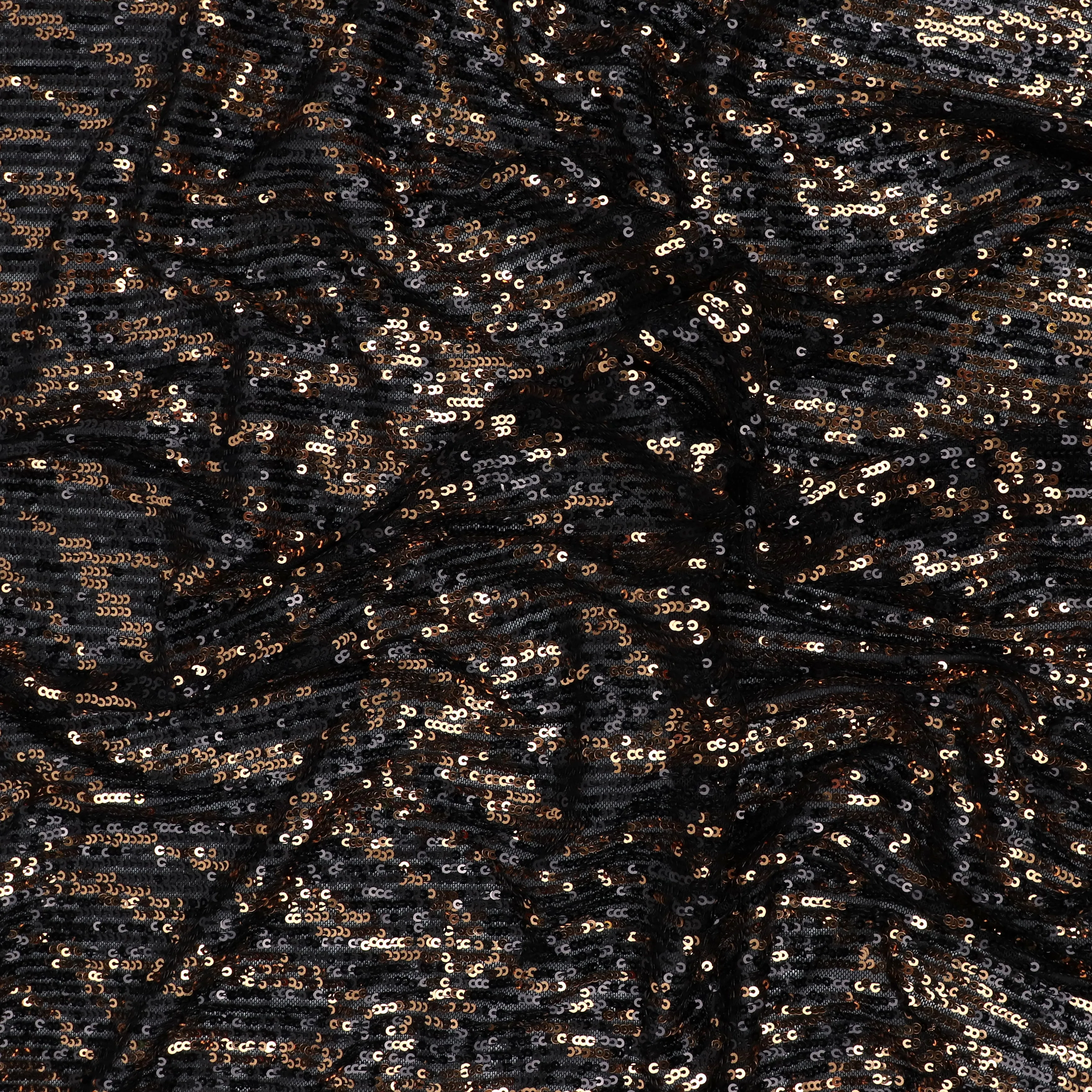 Tulle Sequins - Gold   Black Zebra