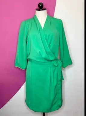 VERO MODA RENE HOLLY GREEN DRESS - M