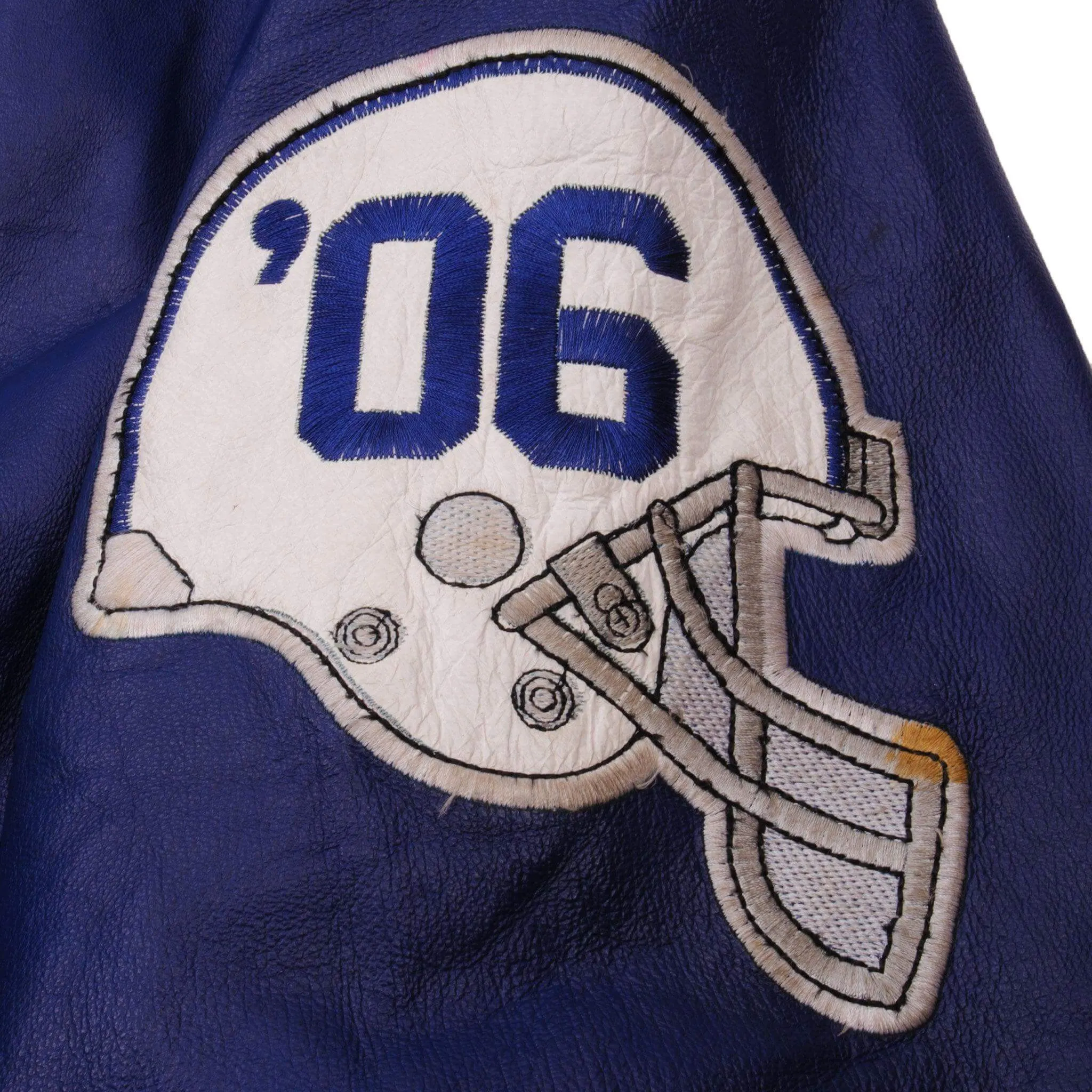 VINTAGE NFL INDIANAPOLIS COLTS SUPER BOWL CHAMPION 2006 LEATHER JACKET SIZE XL