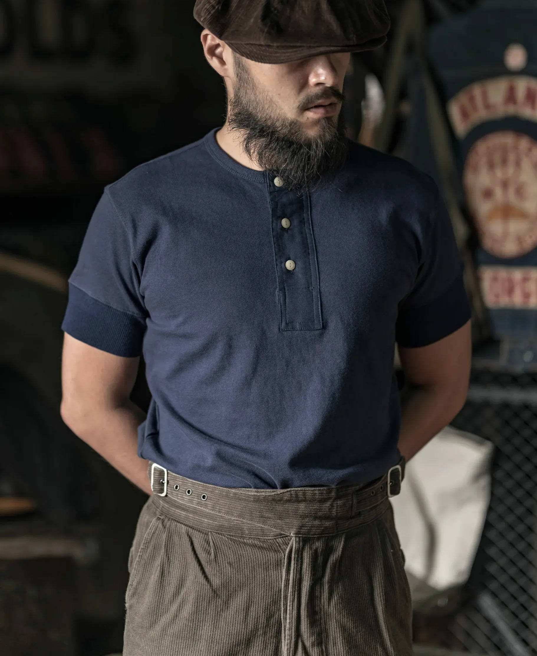 Vintage Short Sleeve Henley T-Shirt