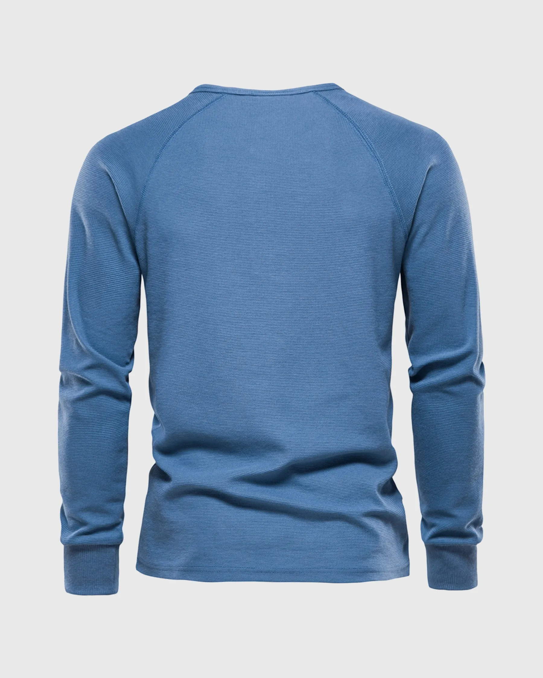 Waffle Henley Long Sleeve T-Shirt