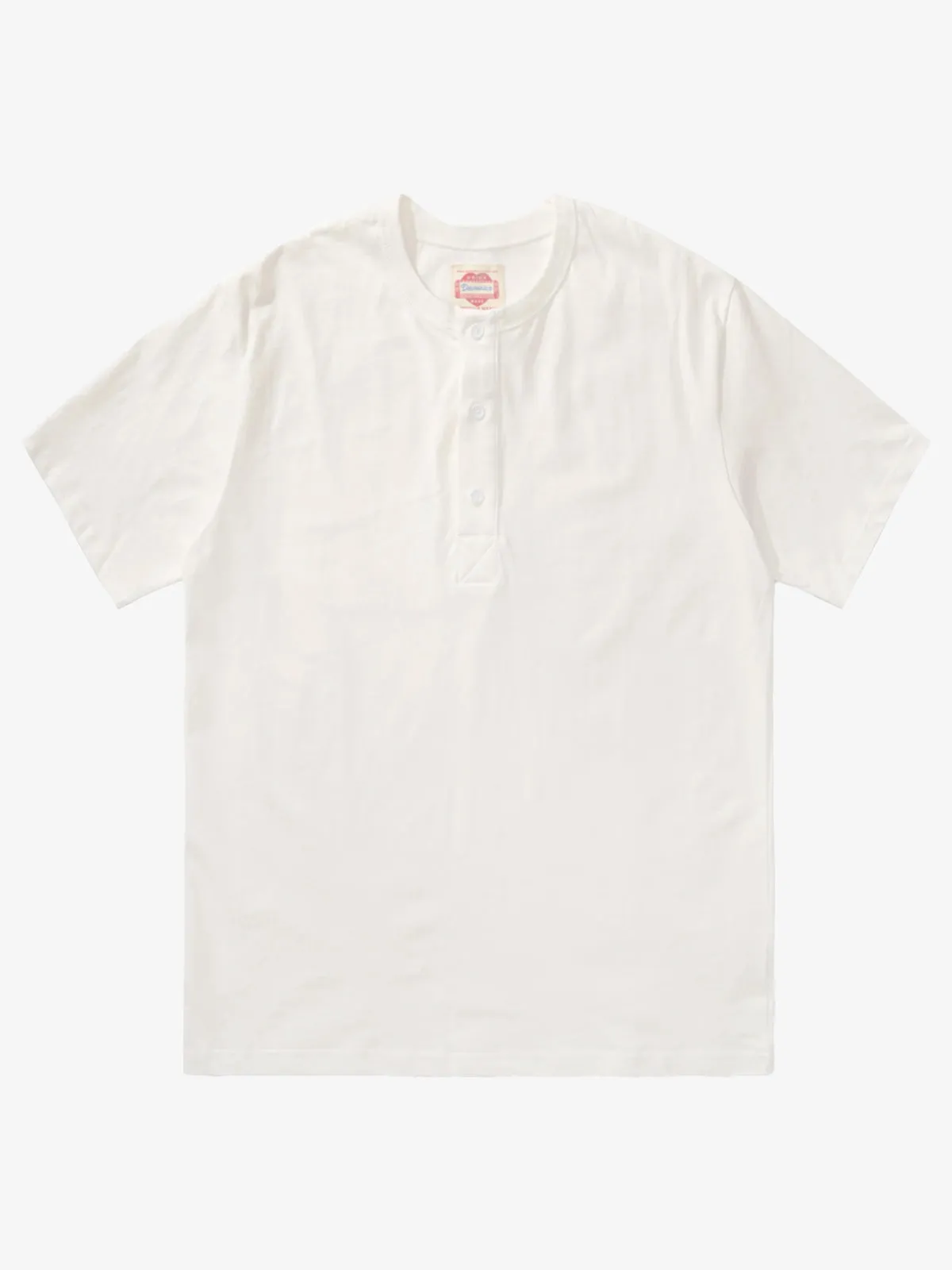 Washed Henley Short Sleeve Cotton T-shirt