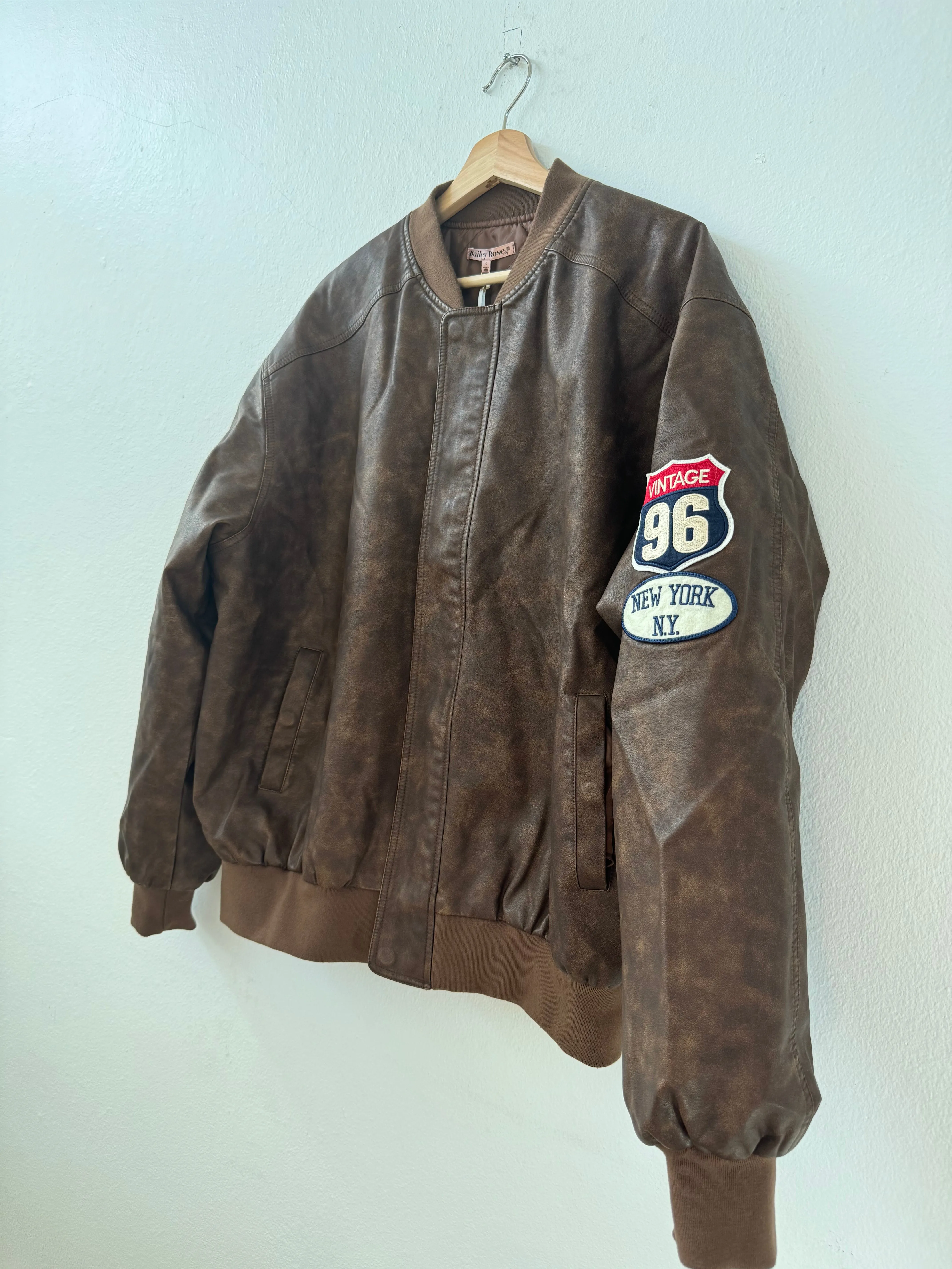 Washed Pu New York Bomber Jacket