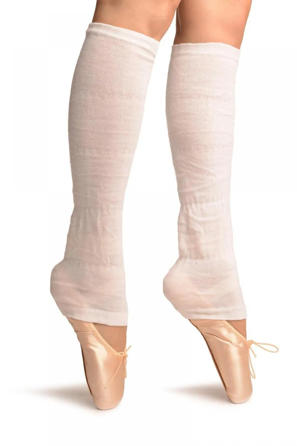 White Gaufre Dance/Ballet Leg Warmers