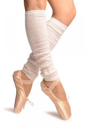 White Gaufre Dance/Ballet Leg Warmers