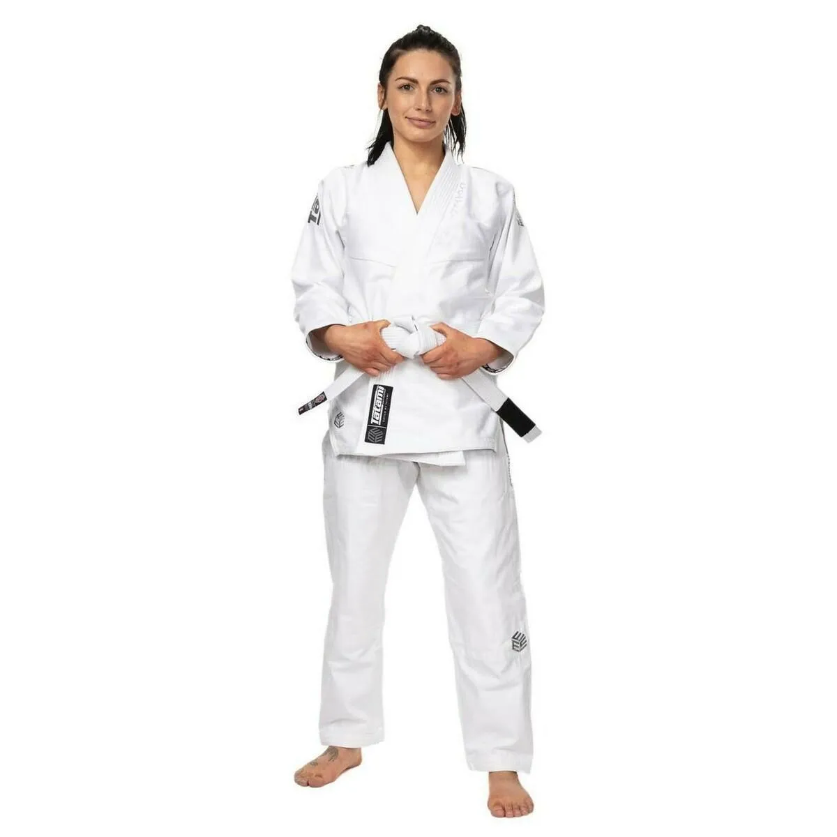 White/Grey Tatami Fightwear Estilo Black Label Ladies BJJ Gi