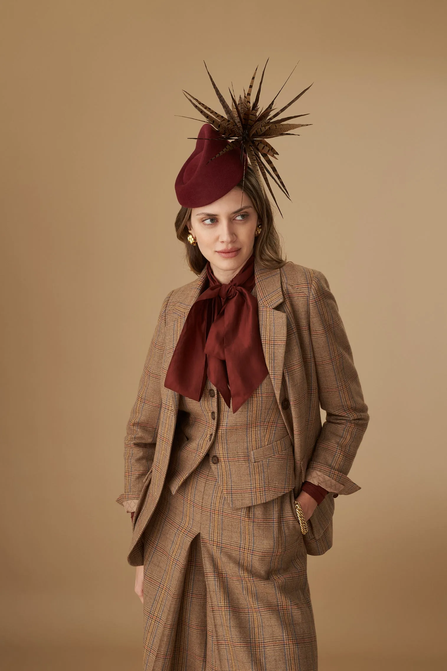 Winter's Tale Burgundy Percher Hat