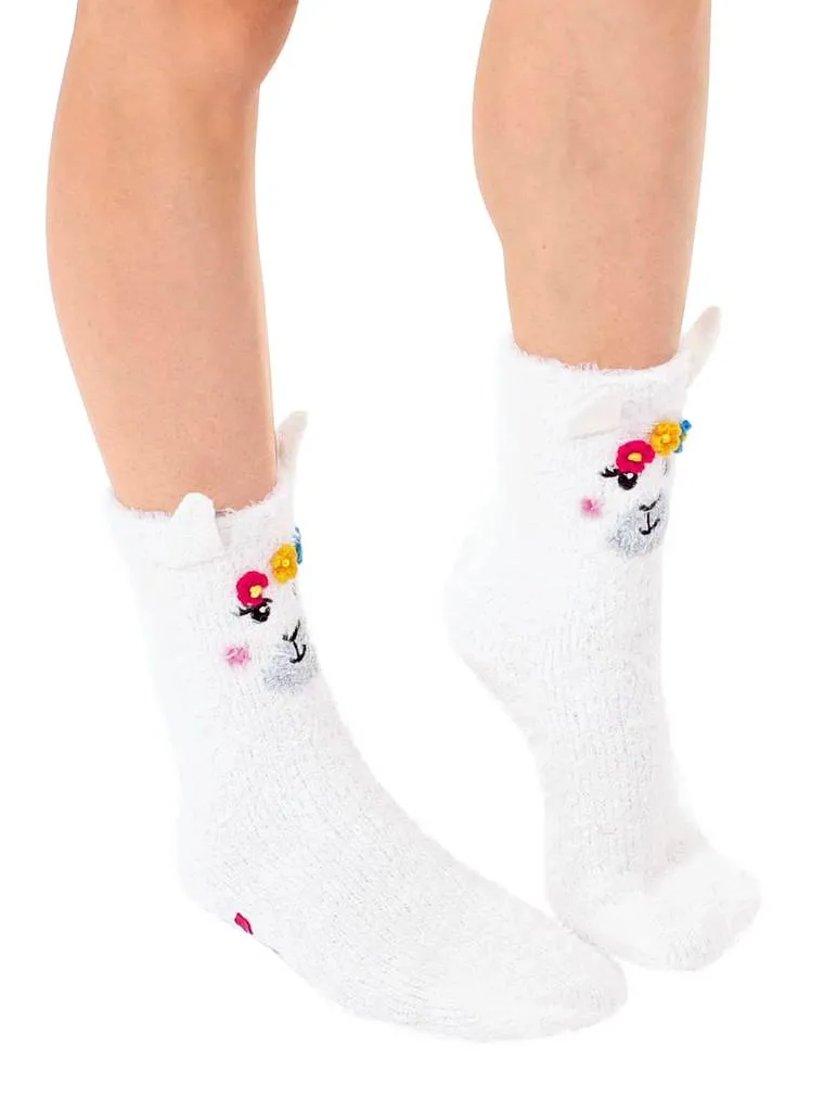 Women's Fuzzy Llama Sock