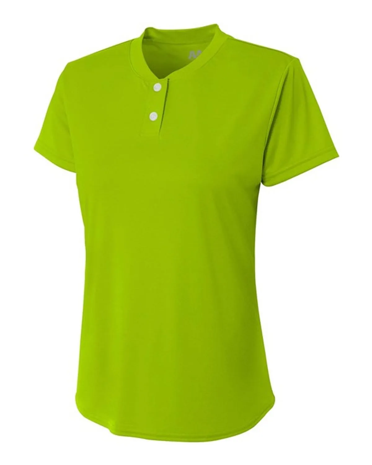 Women's Short Sleeve Relaxed-Fit 2-Button Performance Henley Tee