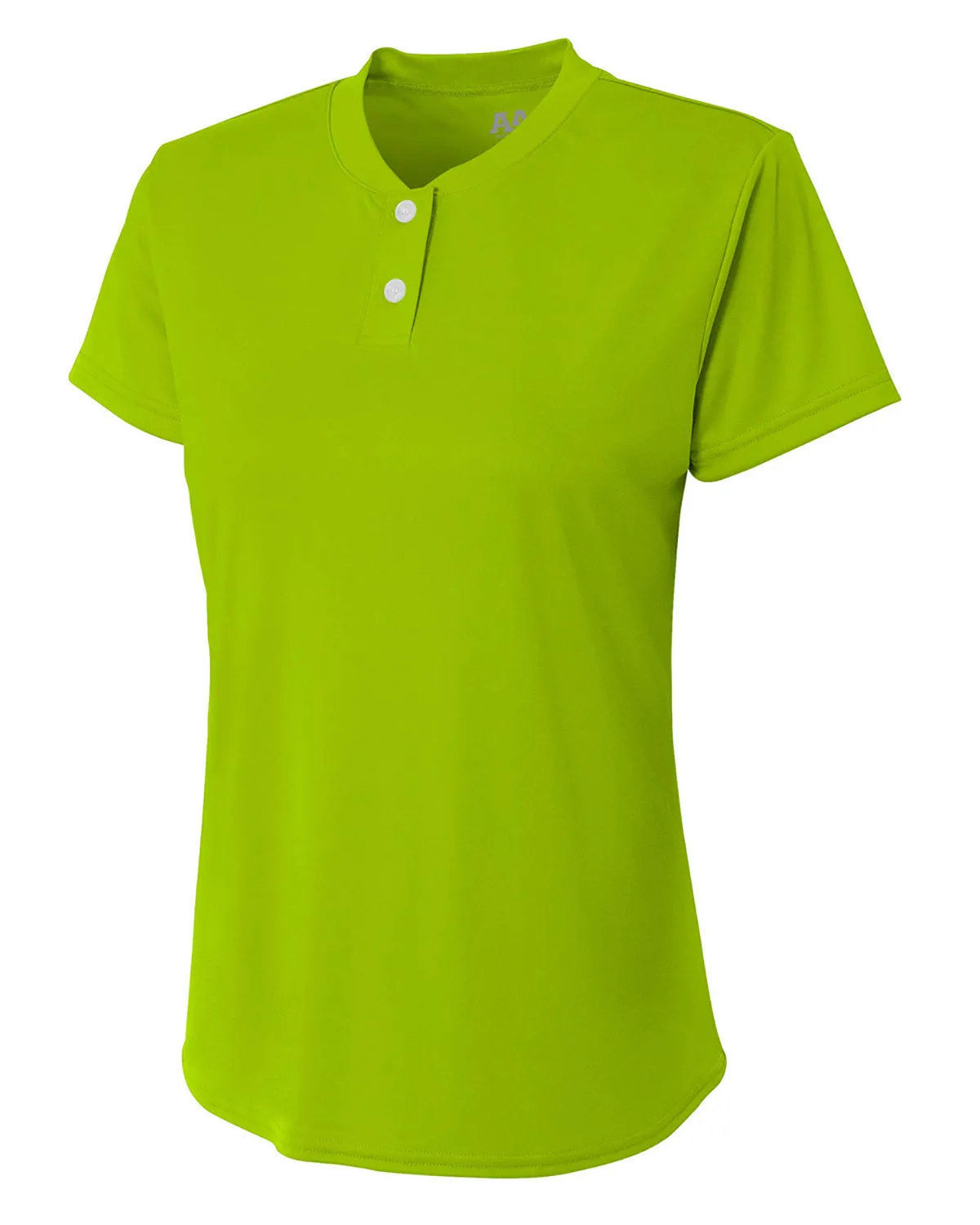 Women's Short Sleeve Relaxed-Fit 2-Button Performance Henley Tee