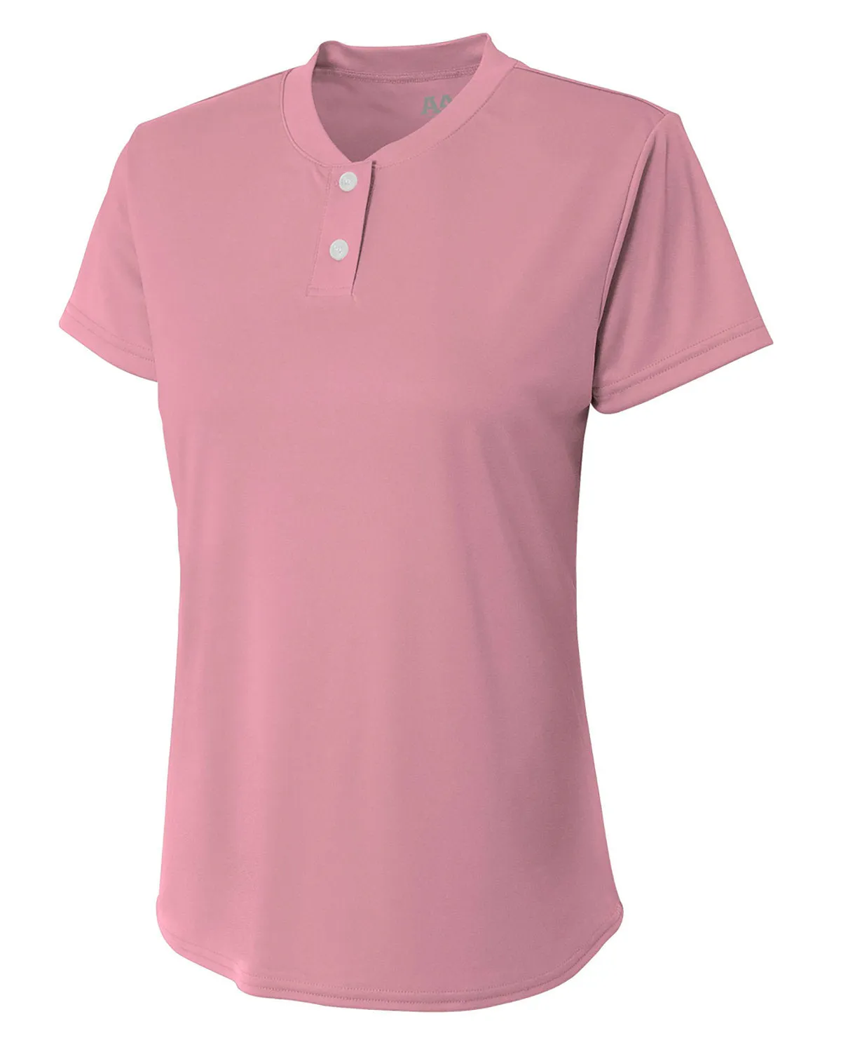 Women's Short Sleeve Relaxed-Fit 2-Button Performance Henley Tee