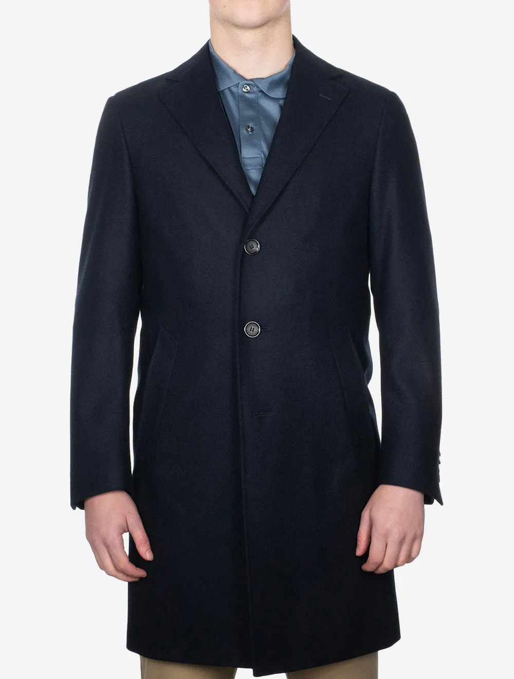 Wool Overcoat Navy