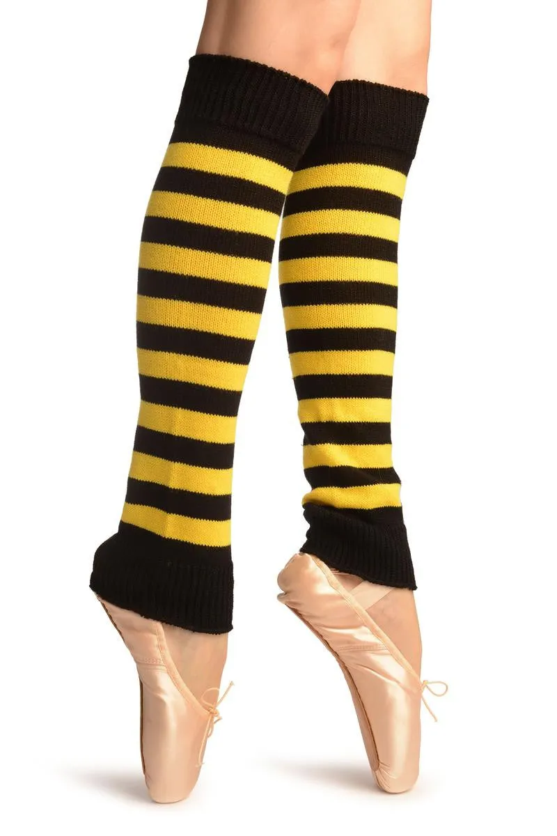 Yellow & Black Stripes Dance/Ballet Leg Warmers