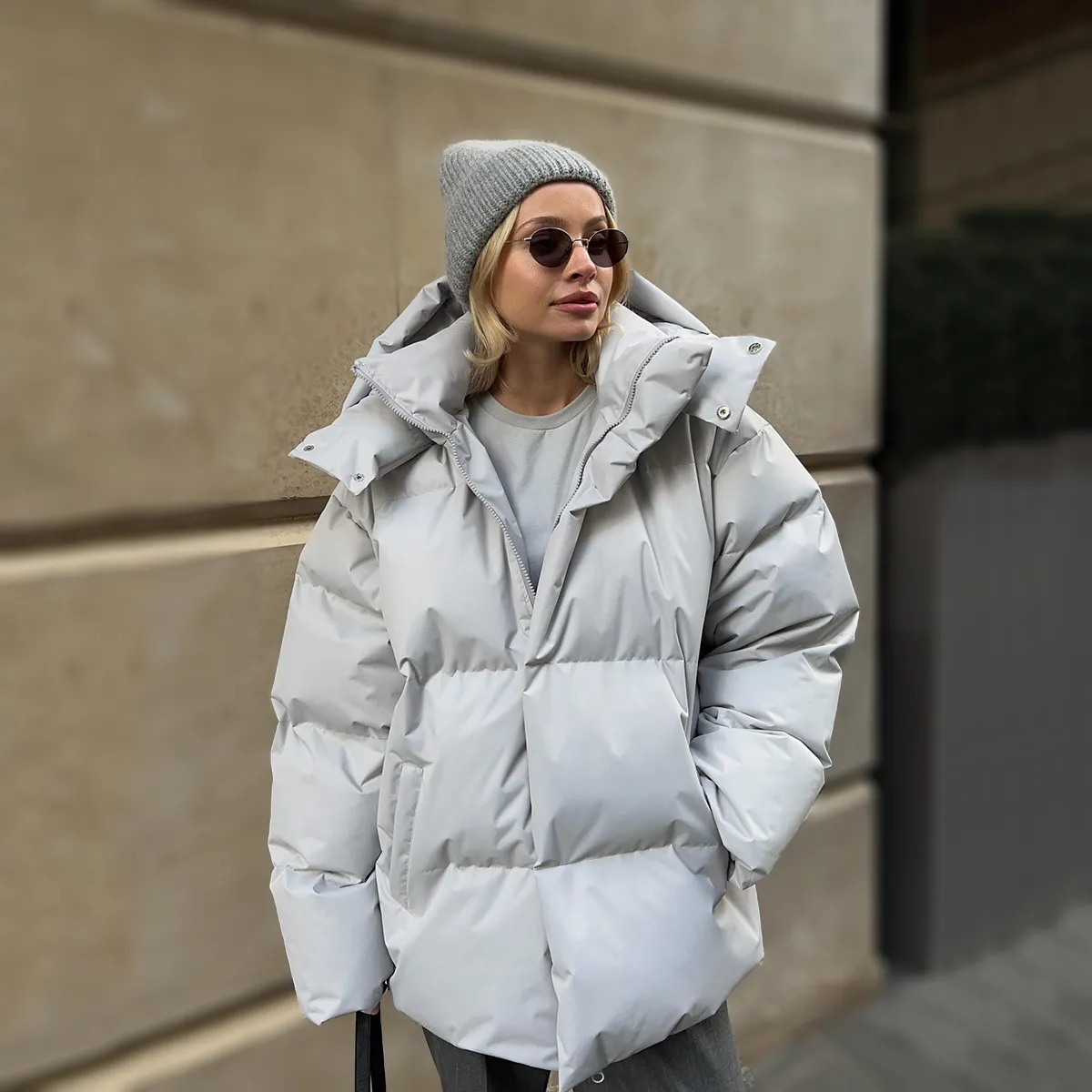 Yulia™ | Modern Style Detachable Hood Warm Puffer Jacket