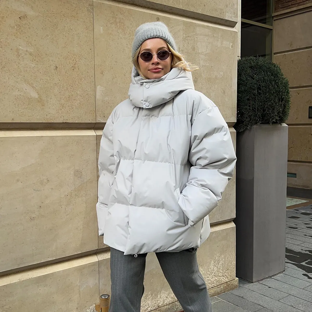 Yulia™ | Modern Style Detachable Hood Warm Puffer Jacket