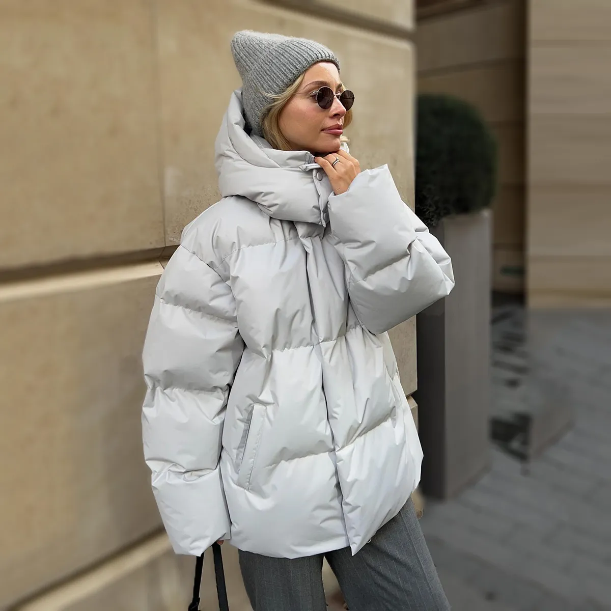 Yulia™ | Modern Style Detachable Hood Warm Puffer Jacket